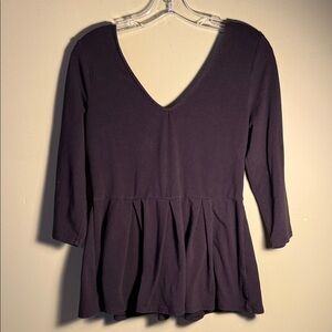 Victoria's Secret Black Peplum Blouse